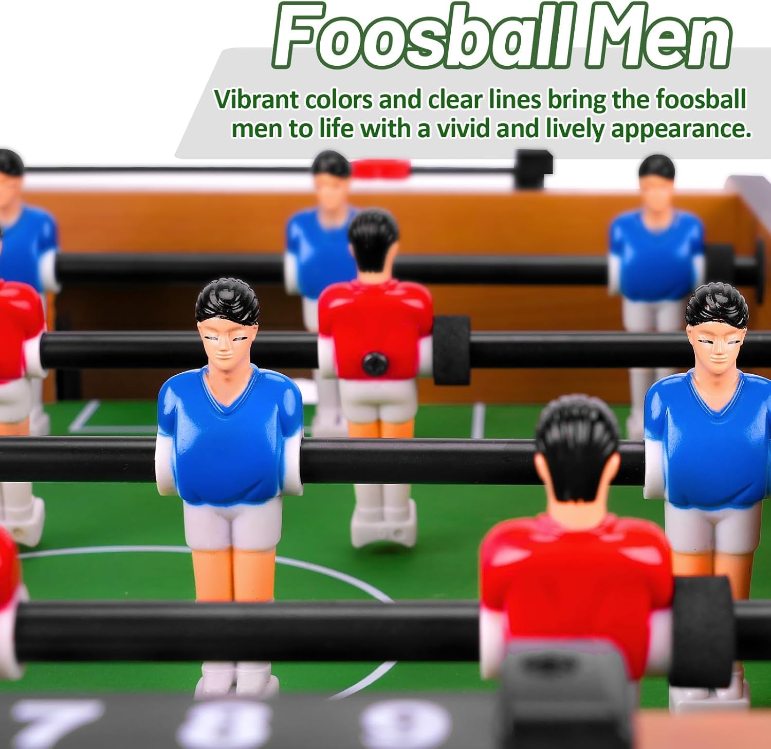 Mini Foosball Table (Upgrade) 20-Inch Foosball Table Adult Size Top Football/Soccer Game Table Easy to Store