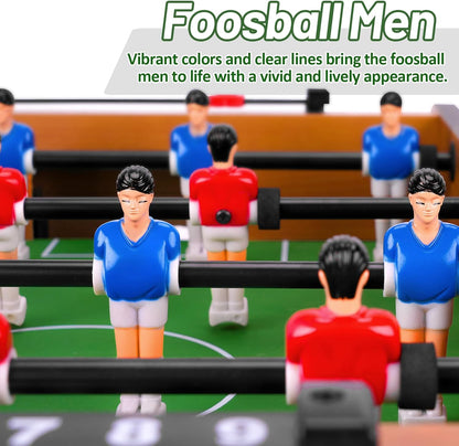Mini Foosball Table (Upgrade) 20-Inch Foosball Table Adult Size Top Football/Soccer Game Table Easy to Store