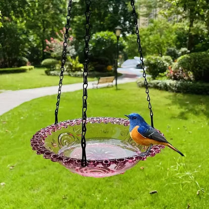 New Bird Flower Shaped Hanging Bird Feeder Birdbath for Garden Yard Farm Supplies Hummingbird Feeder Supplies Birdbath Bird Bath