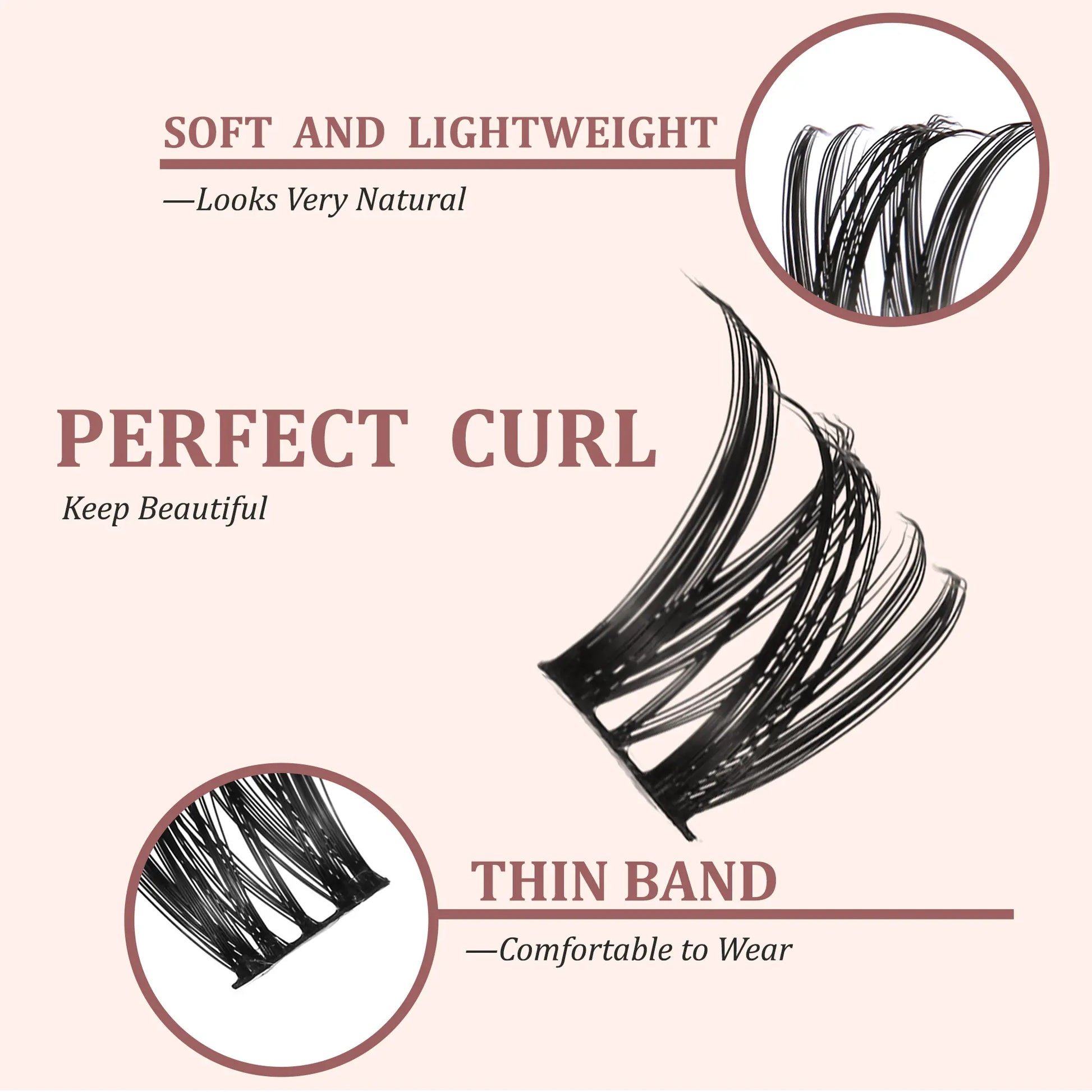 Lash Clusters Kit Natural Individual Lashes Wispy Eyelash Extensions 8-16Mm DIY Lash Extension Kit Lash Bond and Seal Waterproof, Lash Applicator, Thick False Eyelashes Kit