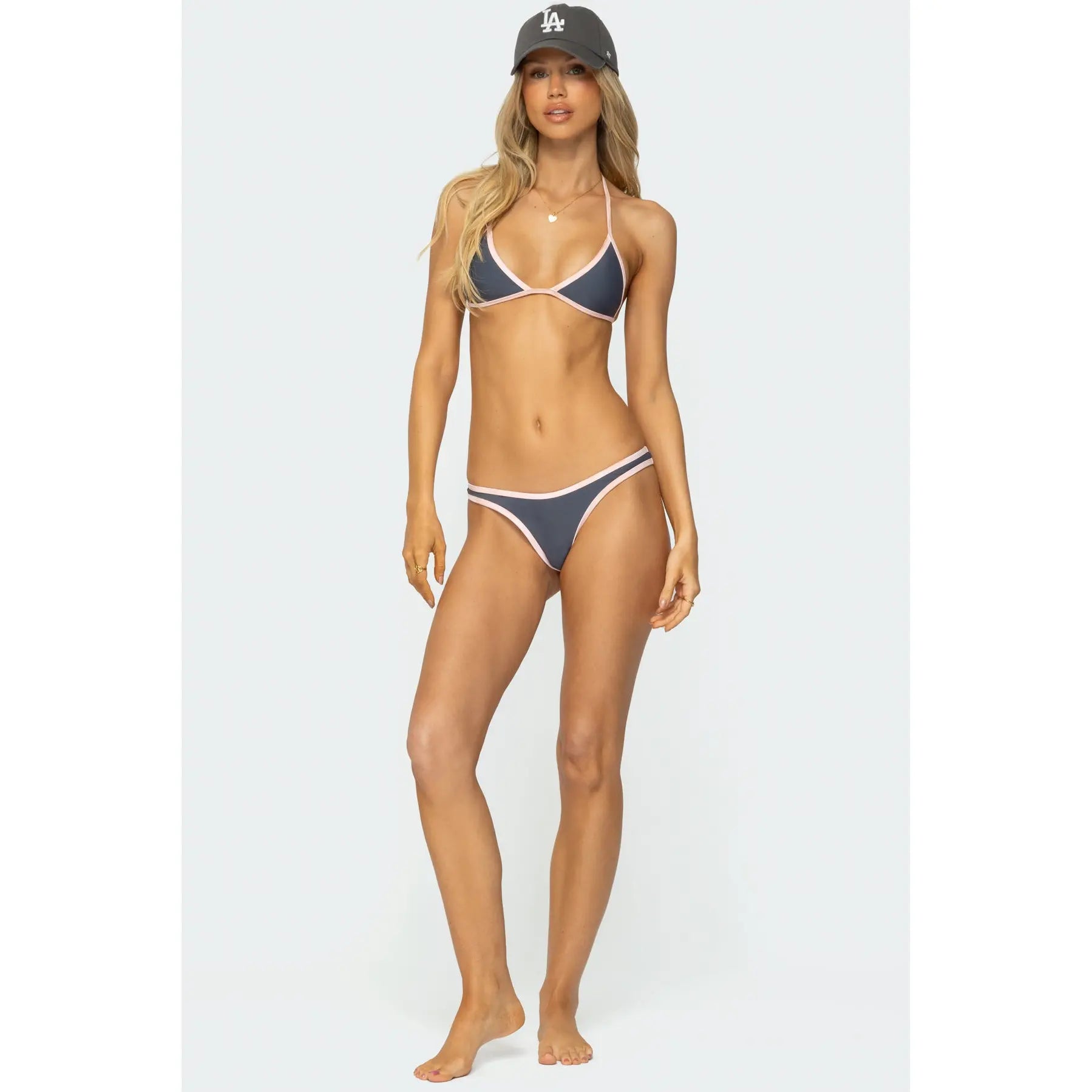 Dina Contrast Triangle Bikini Top