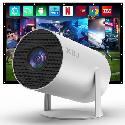 XBJ Diamond Projector 24/5G Wifi 360 Degree HD LED Multifunctional Projector with Built-In Speaker for Home Cinema Outdoor Use and 4K Decoding Ideal Holiday Gift Summerwins