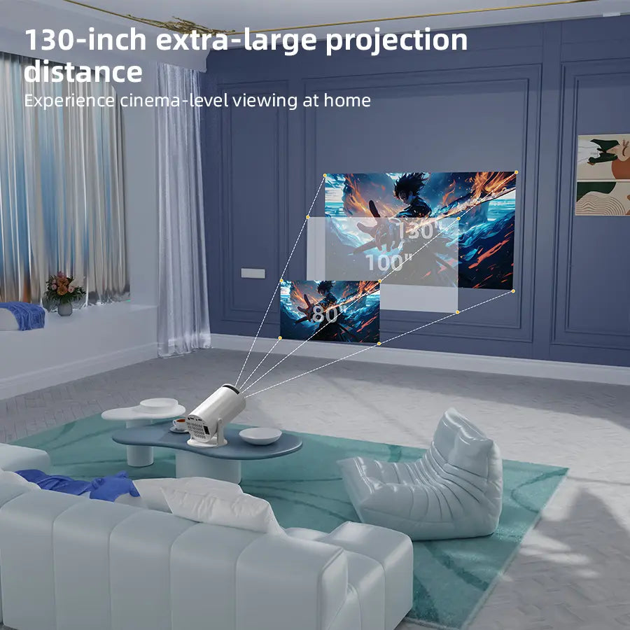 XBJ Diamond Projector 24/5G Wifi 360 Degree HD LED Multifunctional Projector with Built-In Speaker for Home Cinema Outdoor Use and 4K Decoding Ideal Holiday Gift Summerwins