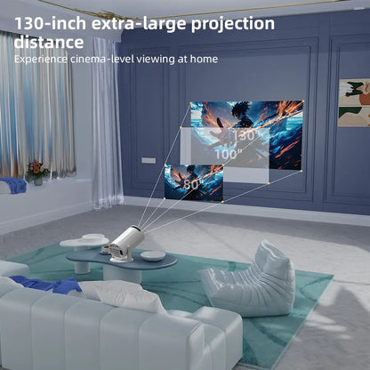 XBJ Diamond Projector 24/5G Wifi 360 Degree HD LED Multifunctional Projector with Built-In Speaker for Home Cinema Outdoor Use and 4K Decoding Ideal Holiday Gift Summerwins