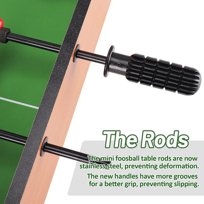 Mini Foosball Table (Upgrade) 20-Inch Foosball Table Adult Size Top Football/Soccer Game Table Easy to Store