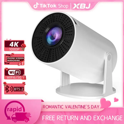 XBJ Diamond Projector 24/5G Wifi 360 Degree HD LED Multifunctional Projector with Built-In Speaker for Home Cinema Outdoor Use and 4K Decoding Ideal Holiday Gift Summerwins