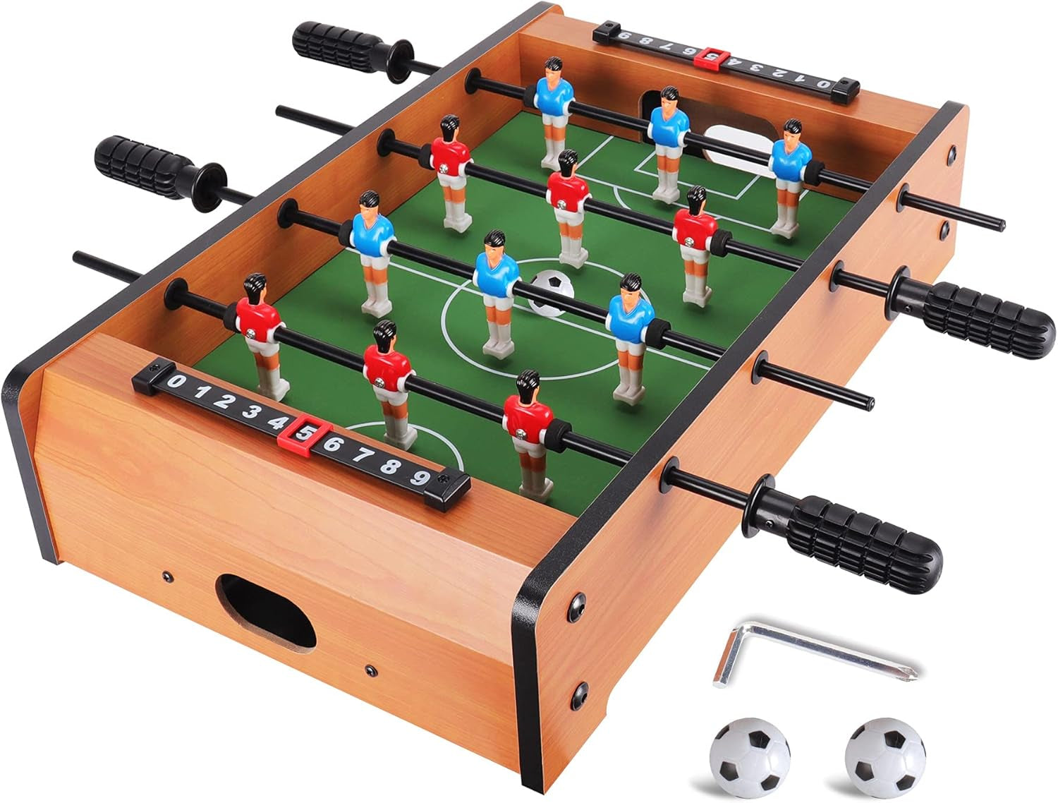 Mini Foosball Table (Upgrade) 20-Inch Foosball Table Adult Size Top Football/Soccer Game Table Easy to Store