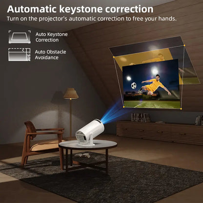 XBJ Diamond Projector 24/5G Wifi 360 Degree HD LED Multifunctional Projector with Built-In Speaker for Home Cinema Outdoor Use and 4K Decoding Ideal Holiday Gift Summerwins