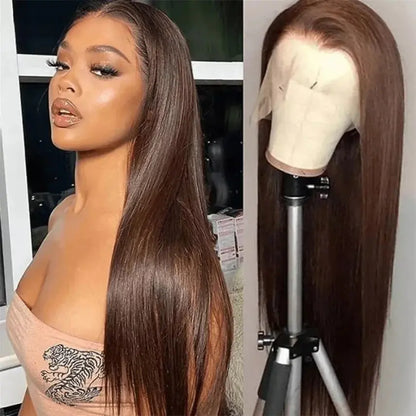 Lush Haute Synthetic Lace Front Wig 13X4 Lace Front Wigs Pre Plucked Long Straight Natural Black Wigs for Black Women 24Inch Ready to Wear Wigs with Baby Hair