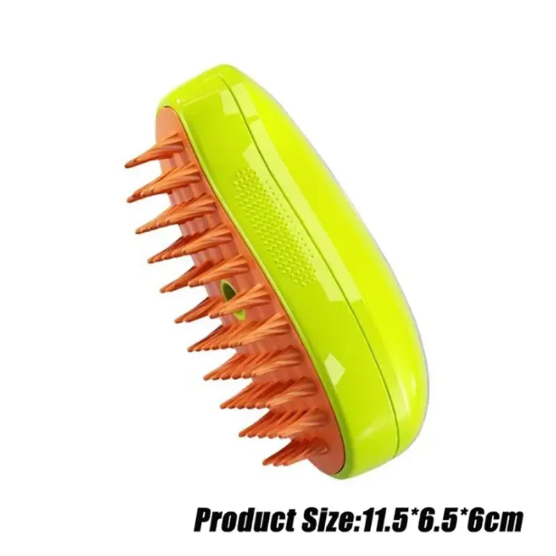 Steamed Dog Brush with Essential Oil Electric Spray Cat Hair Brush 3 In1 Dog Steamer Brush for Massage Pet Grooming Removing