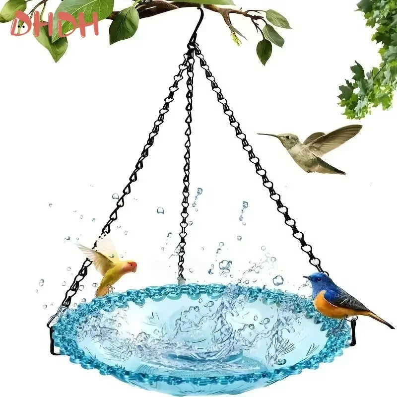 New Bird Flower Shaped Hanging Bird Feeder Birdbath for Garden Yard Farm Supplies Hummingbird Feeder Supplies Birdbath Bird Bath