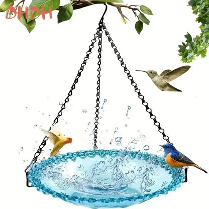 New Bird Flower Shaped Hanging Bird Feeder Birdbath for Garden Yard Farm Supplies Hummingbird Feeder Supplies Birdbath Bird Bath