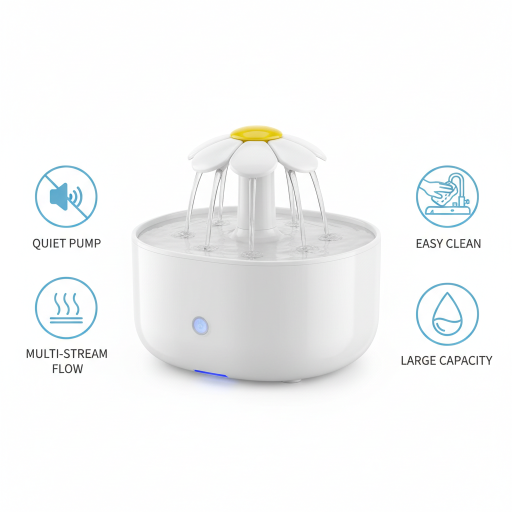 1200mL USB Electric Pet Water Fountain – Auto Filter & Silent Pump for Cats & Dogs