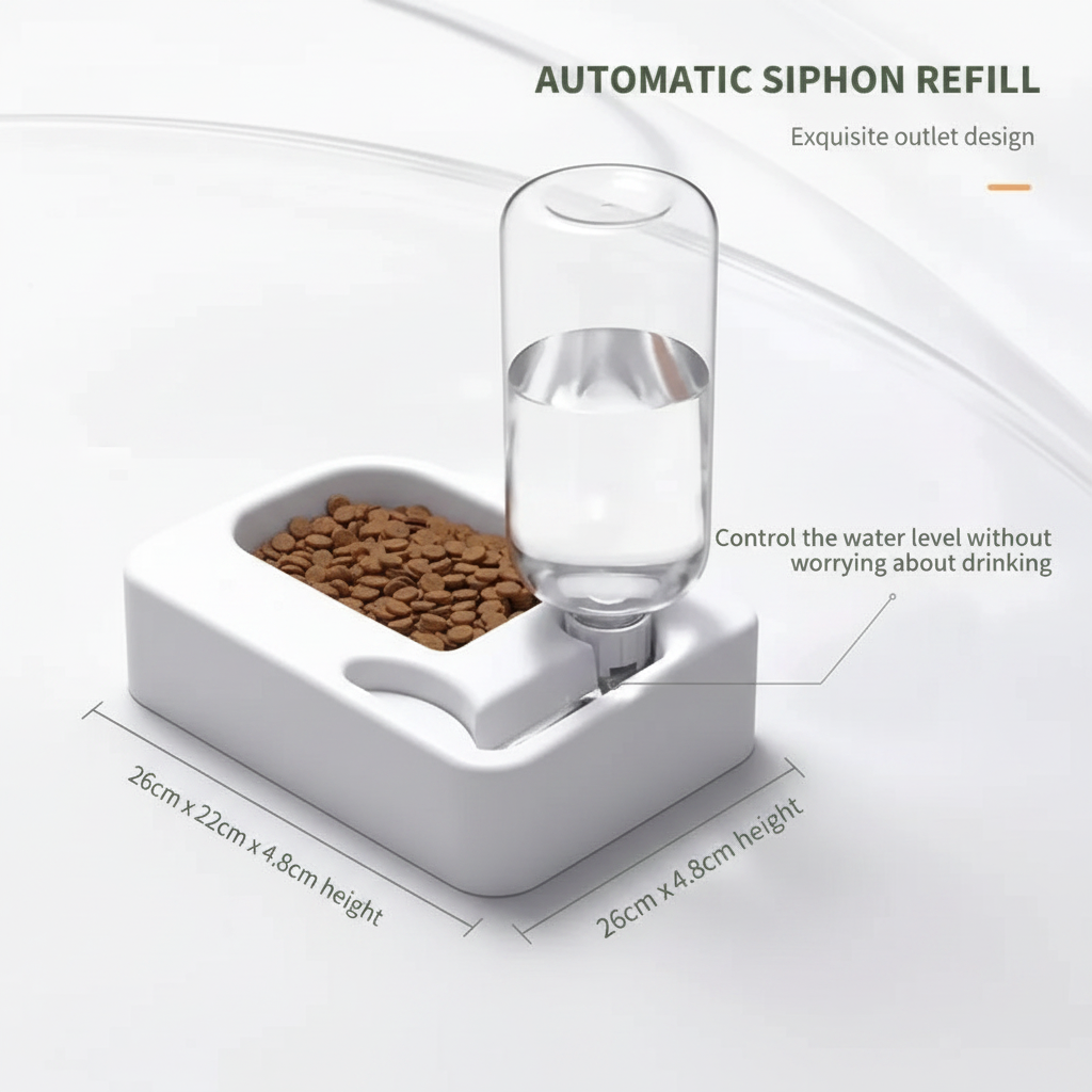 Self-Filling Pet Water Bowl – Moisture-Proof Automatic Dog & Cat Drinking Bowl