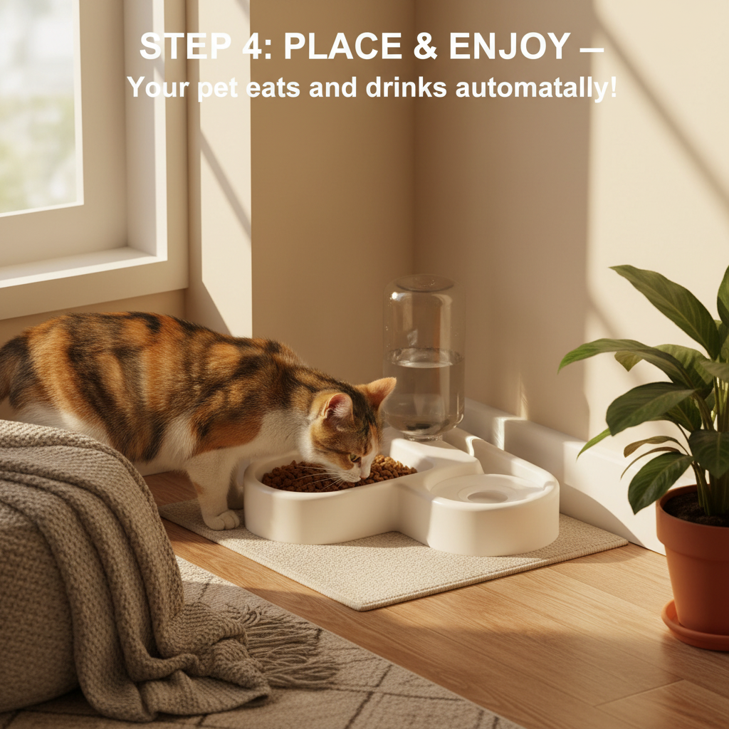 Self-Filling Pet Water Bowl – Moisture-Proof Automatic Dog & Cat Drinking Bowl